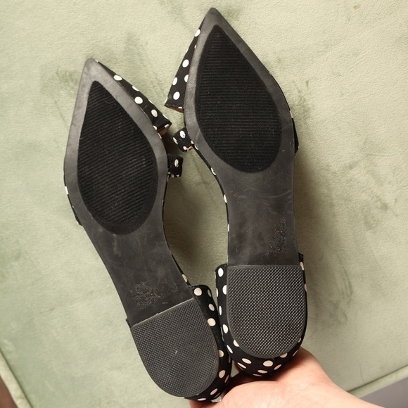 JG Women's Flats Black & White Polka Dot Size 8.5-9 - Picture 4 of 6